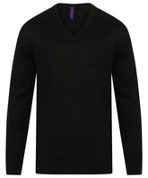 Cashmere touch acrylic v-neck jumper